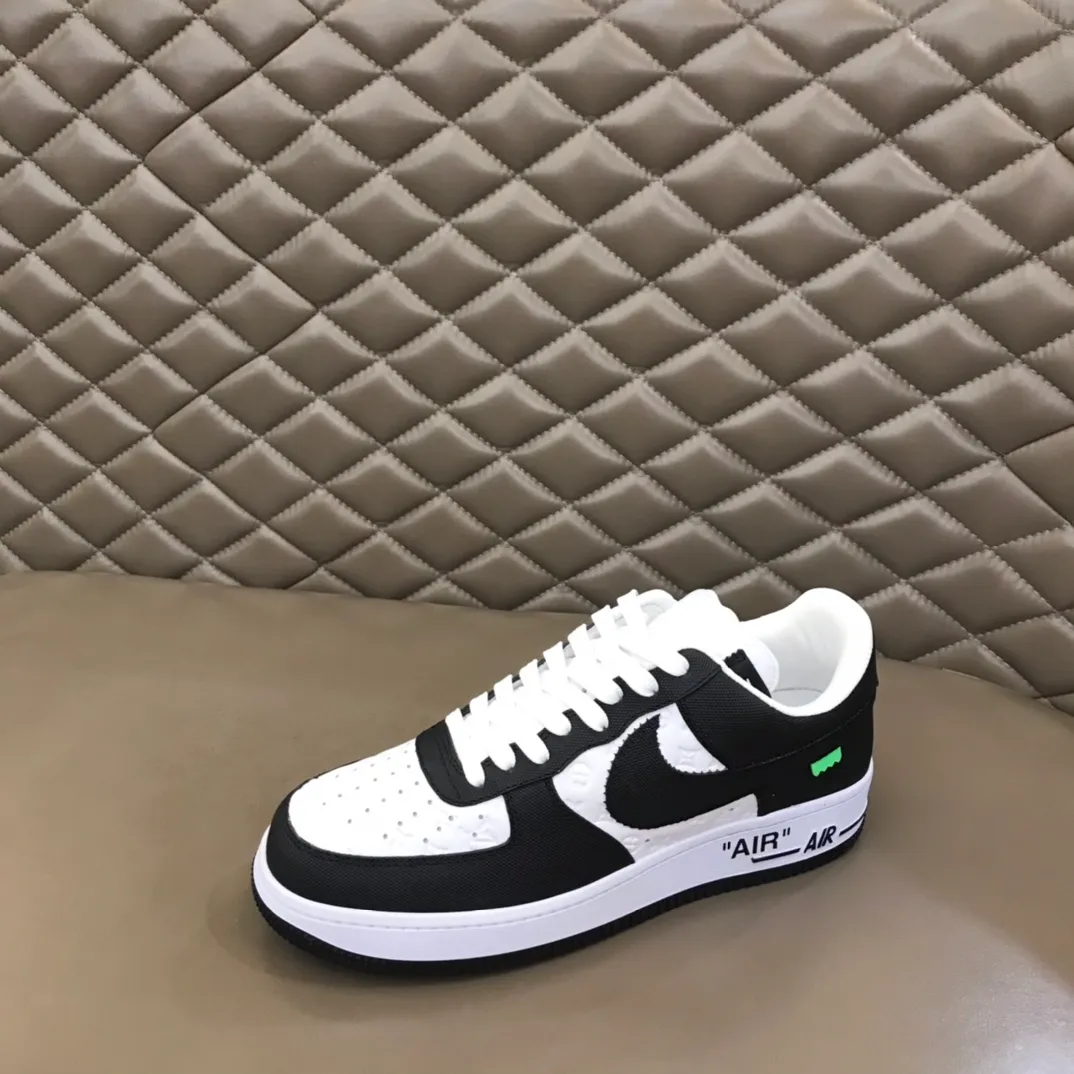 Men's shoes 💰p420 "*OUIS *UITTO*" x OFF-WHITE x Nike tripartite collaboration! Trendy and cool men's casual sports shoes with unrivaled color matching. The design idea basically continues the style of THE TEN. The Swoosh line and tongue label have a very familiar visual effect and are both fashionable and trendy! A must-have for fashionistas! The effect on your feet is absolutely stunning! Size: 38-45
